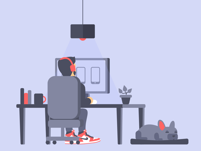 Developer at work - Keegan Colaco